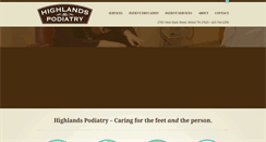 Desktop Screenshot of highlandspodiatry.com